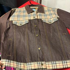 Brown Denim Jacket Size large